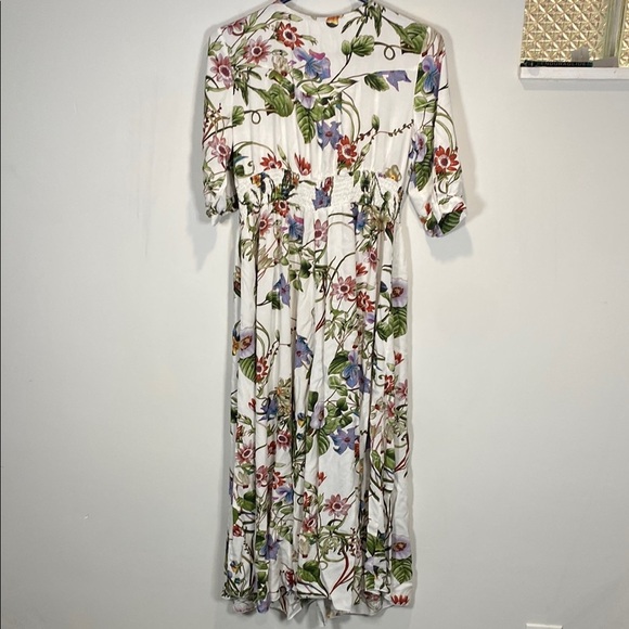 Tropical Floral Midi Sundress with Flutter Sleeves - Picture 9 of 11